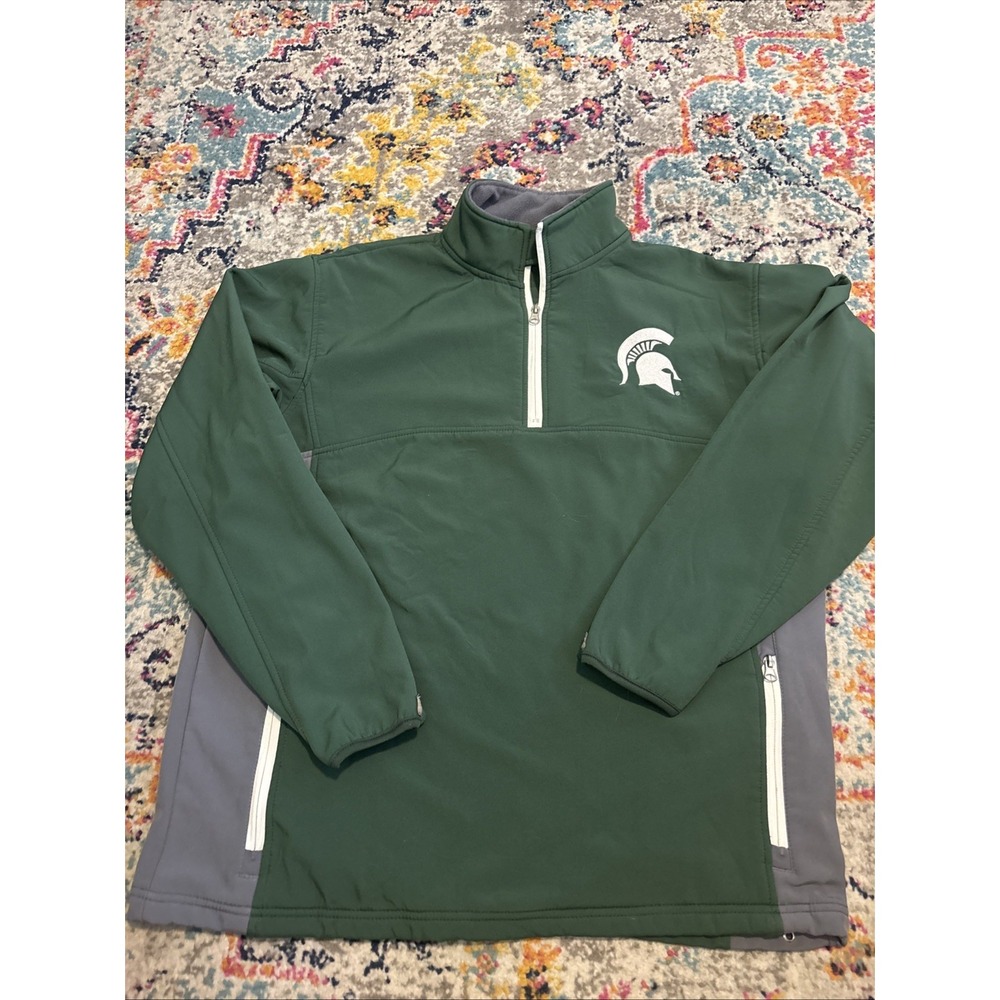 Michigan State Spartans Quarter Zip Pullover Sz Large.  Pro Edge Apparel‎